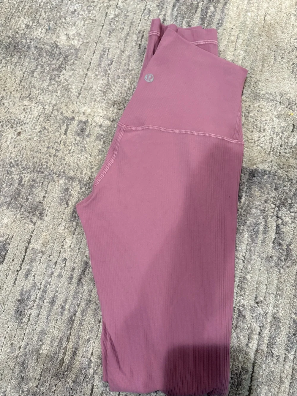 lululemon athletica Ribbed High-Waist Leggings in Mauve